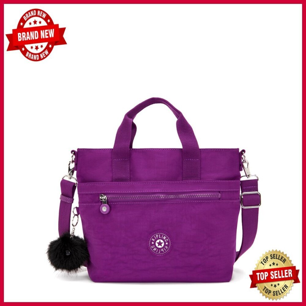 Nylon Tote Bag with Zipper Closure, Shoulder Strap, 15.6L Capacity